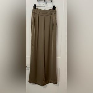 RAMY BROOK Joss Wide Leg Pant Trouser in Sage/Olive Green, Size 2
